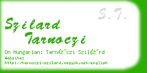 szilard tarnoczi business card